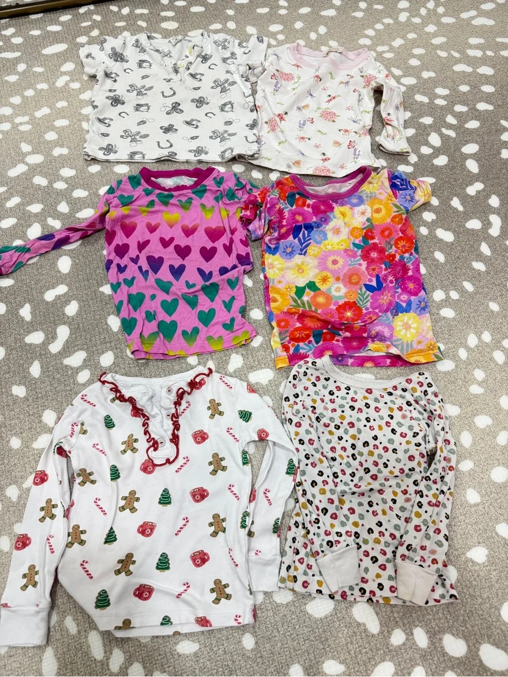 Lot of 19 Bamboo pajamas set disney princess cotton long sleeve pants tee pima